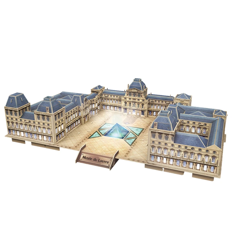 Cubic Fun 3D Puzzel The Louvre met LED, 1 stuk