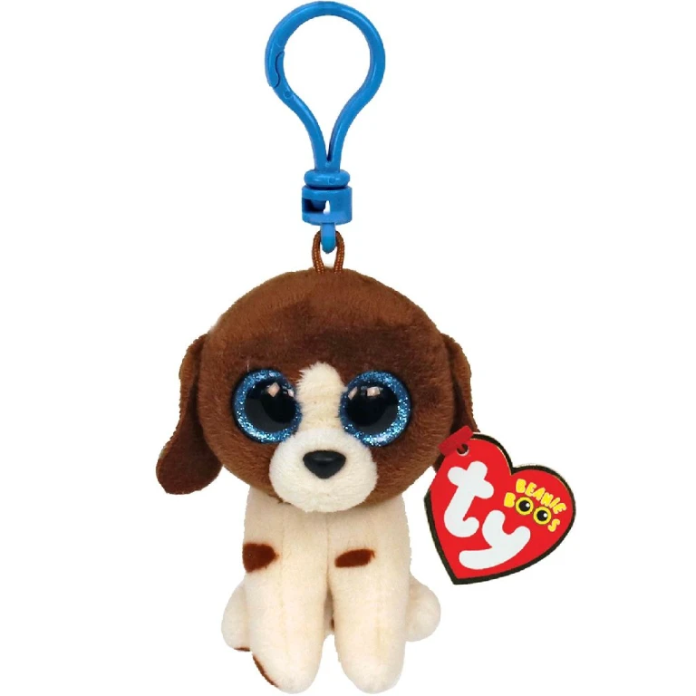 Knuffel Ty Beanie Boo Clip Muddles Hond Bruin 7 cm