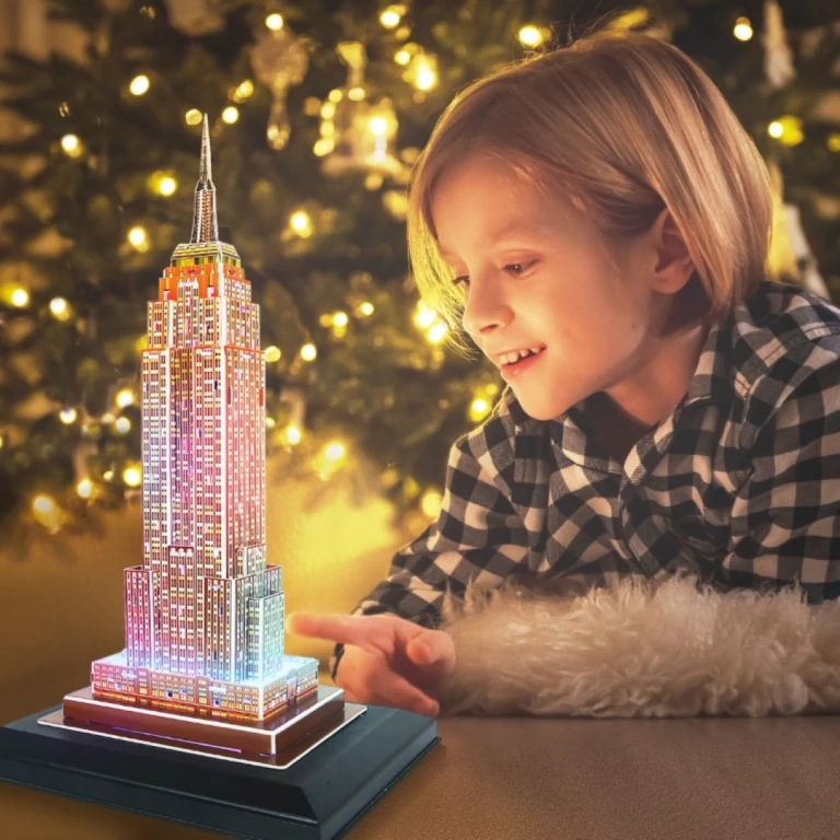 Cubic Fun 3D Puzzel Empire State Building met LED