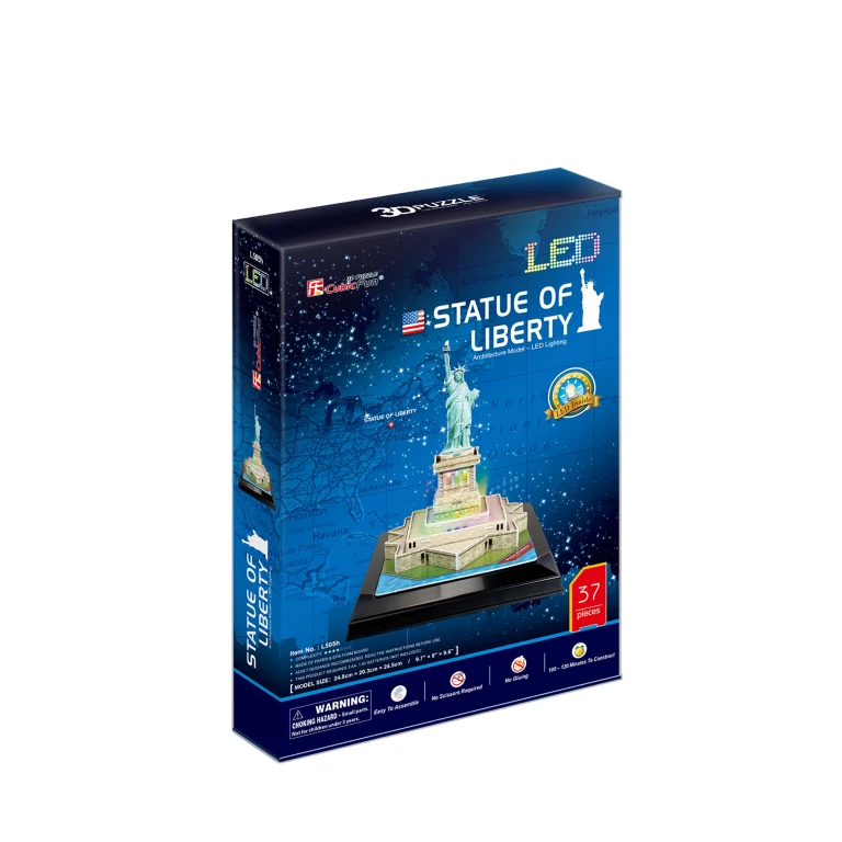 Cubic Fun 3D Puzzel Vrijheidsbeeld met LED