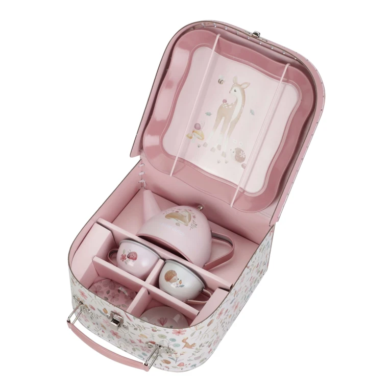 Speelgoedservies Fairy Garden met koffer - 1 stuk