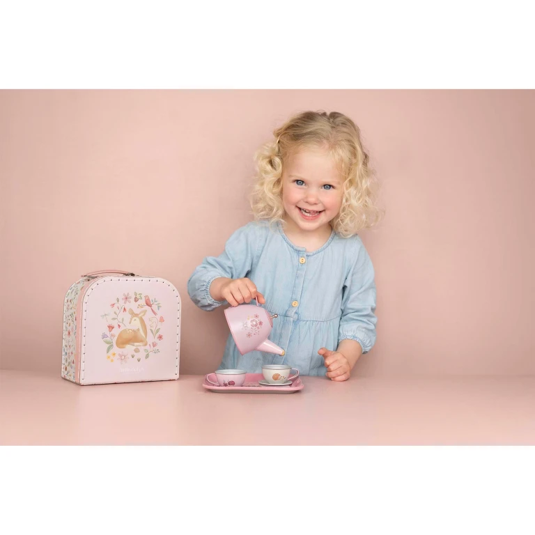 Speelgoedservies Fairy Garden met koffer - 1 stuk