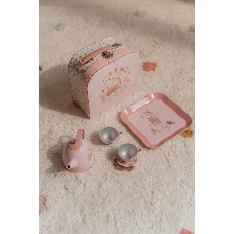 Speelgoedservies Fairy Garden met koffer - 1 stuk