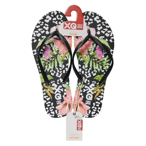 XQ Ladies Teenslippers Multi Black 36-41
