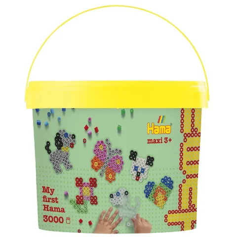 Hama 8806 Bucket 3000 Maxi Beads And Pegboard