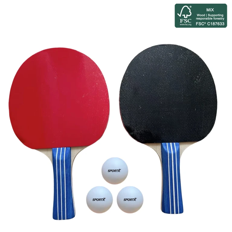 SportX Tafeltennisset 4 ster FSC Zwart FSC hout set van 5 stuks