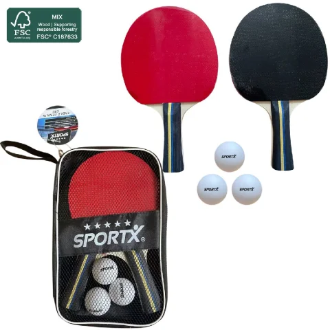 SportX Tafeltennisset+ballen in tas 5 ster FSC