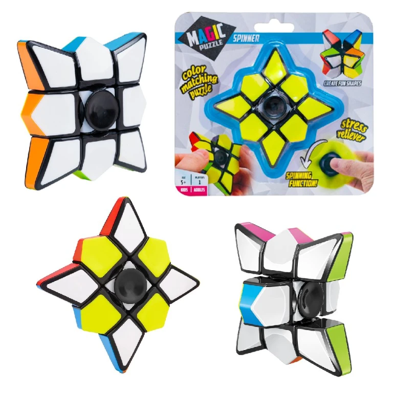 Magic Puzzle Spinner puzzel - 1 stuk - Zwart