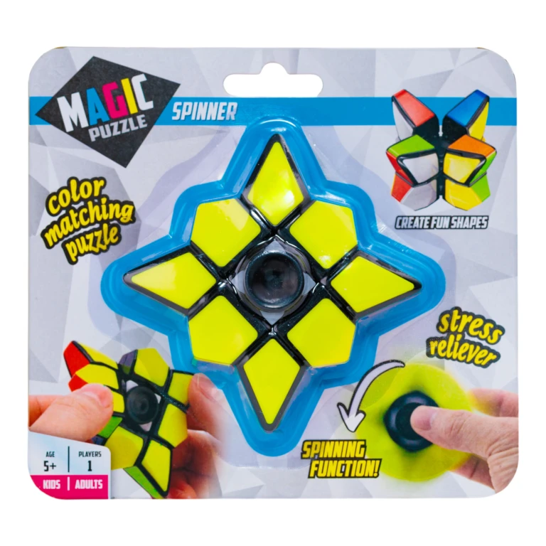 Magic Puzzle Spinner puzzel - 1 stuk - Zwart
