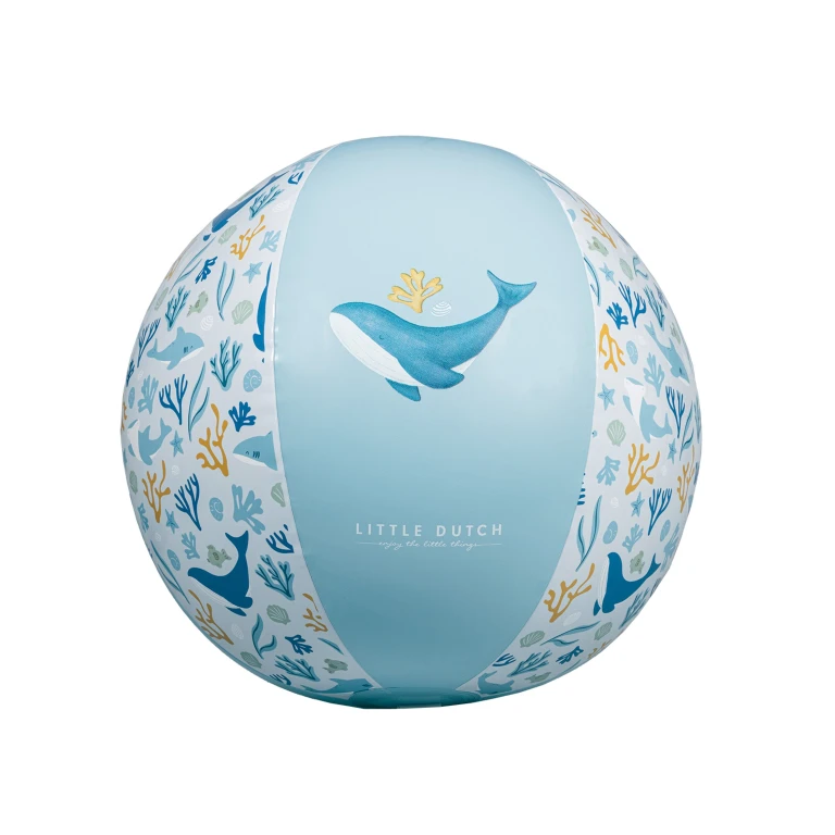 Little Dutch Strandbal Ocean Dreams Blauw 35cm
