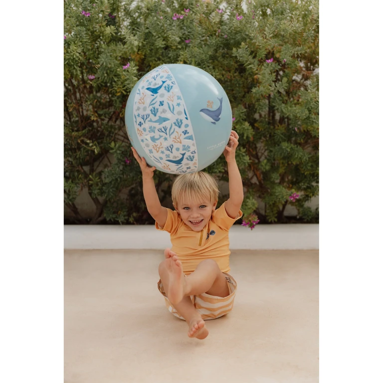 Little Dutch Strandbal Ocean Dreams Blauw 35cm