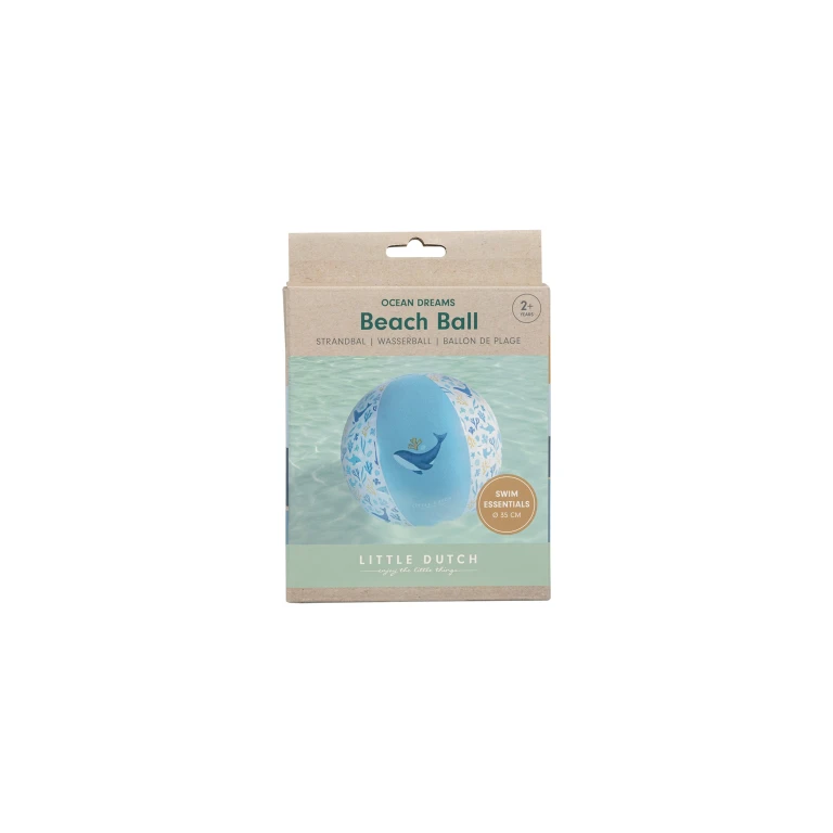 Little Dutch Strandbal Ocean Dreams Blauw 35cm