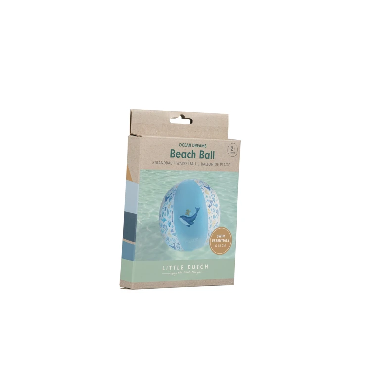 Little Dutch Strandbal Ocean Dreams Blauw 35cm