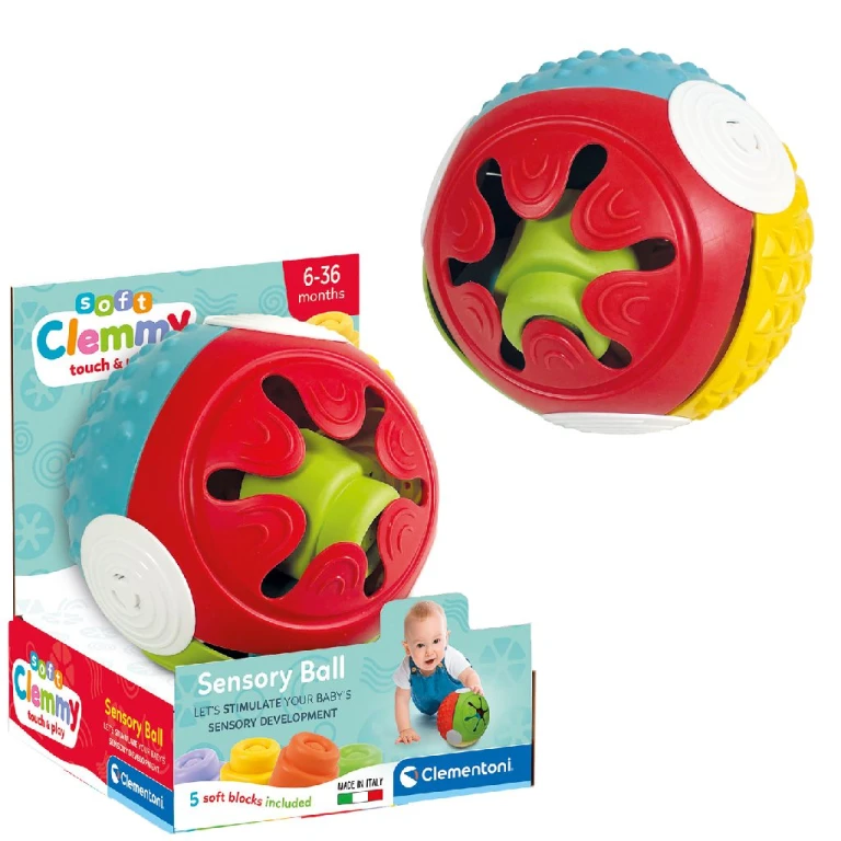 Clementoni Sensorische Bal met Blokken, 1 stuk