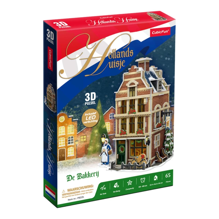 Cubic Fun 3D Puzzel Hollandse Bakkerij met LED