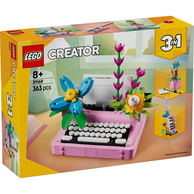 LEGO Creator 3in1 Typemachine met Bloemen - 1 stuk