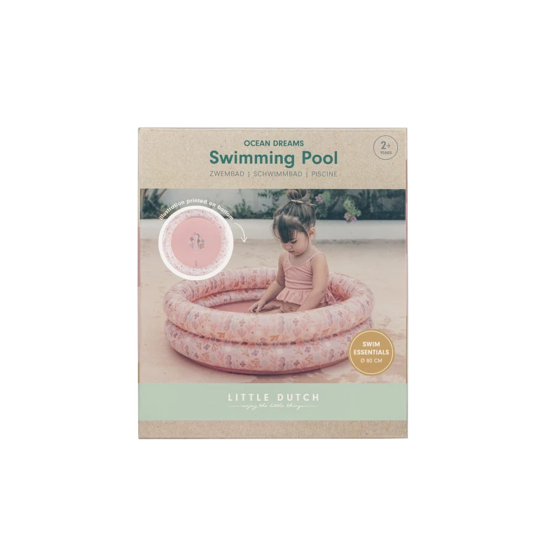 Little Dutch Ocean Dreams Kinderzwembad Roze 80 cm - 1 stuk