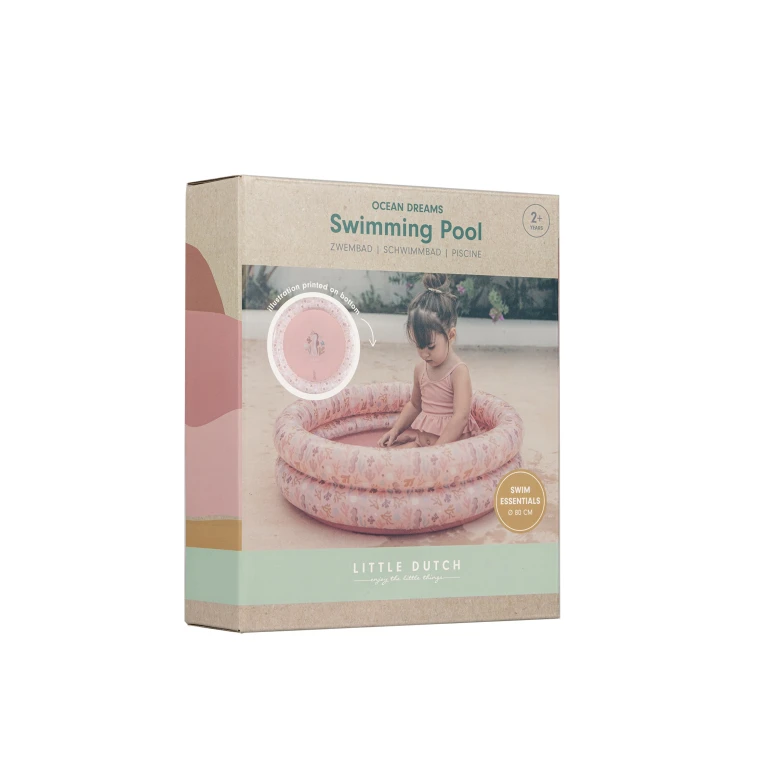 Little Dutch Ocean Dreams Kinderzwembad Roze 80 cm - 1 stuk