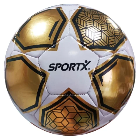 SportX Voetbal Gold White Star Metallic 330-350gr