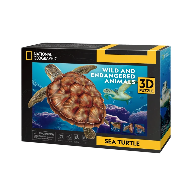 Cubic Fun 3D Puzzel National Geographic Zee Schildpad