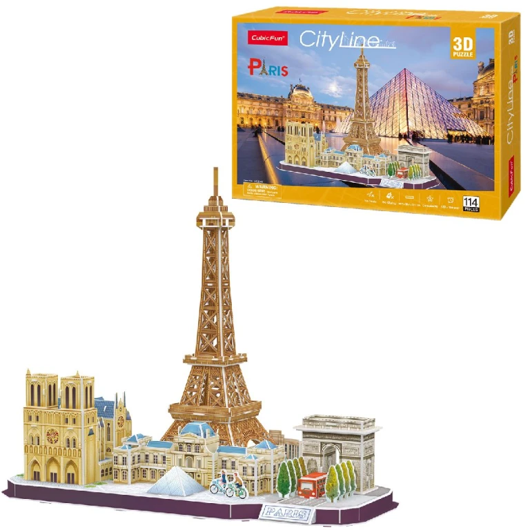 Cubic Fun 3D Puzzel City Line Parijs - 114 stukjes
