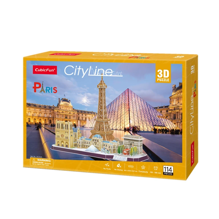 Cubic Fun 3D Puzzel City Line Parijs - 114 stukjes