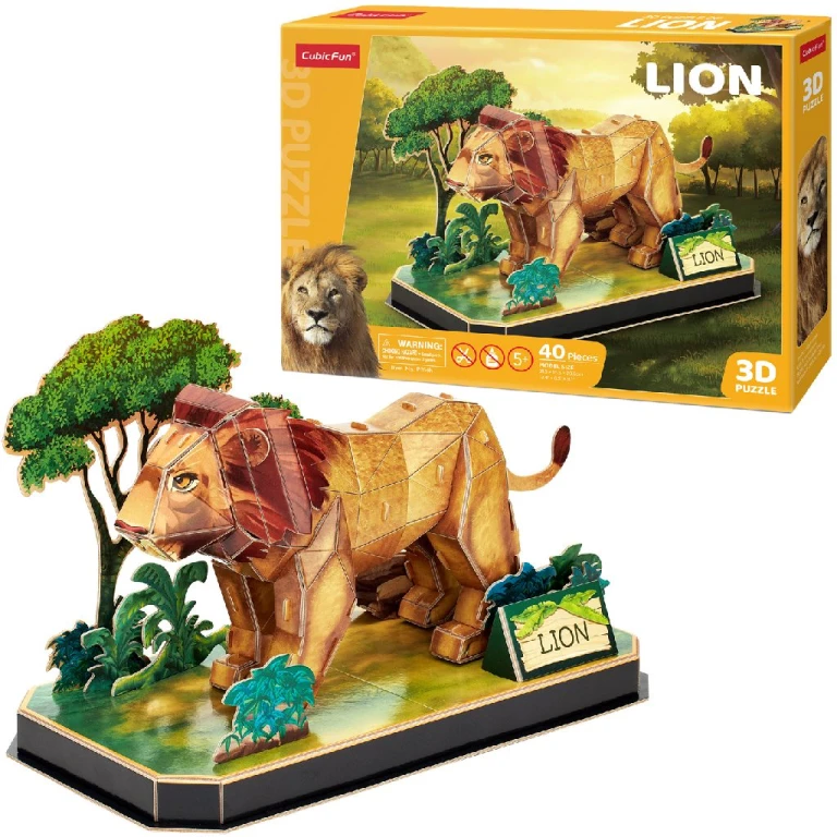 Cubic Fun 3D Puzzel Leeuw - 40 stuks