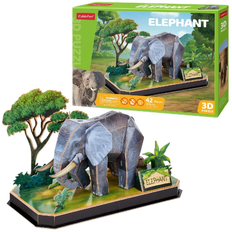 Cubic Fun 3D Puzzel Olifant - 1 stuk