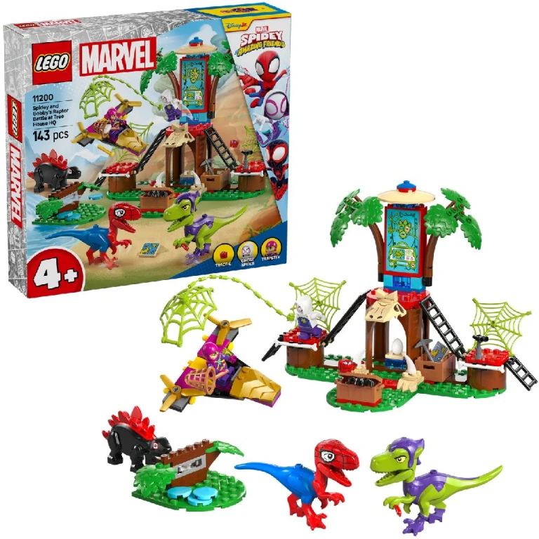 LEGO Marvel Spidey en Gobby's Raptorstrijd Boomhut Bouwset (1 stuk)