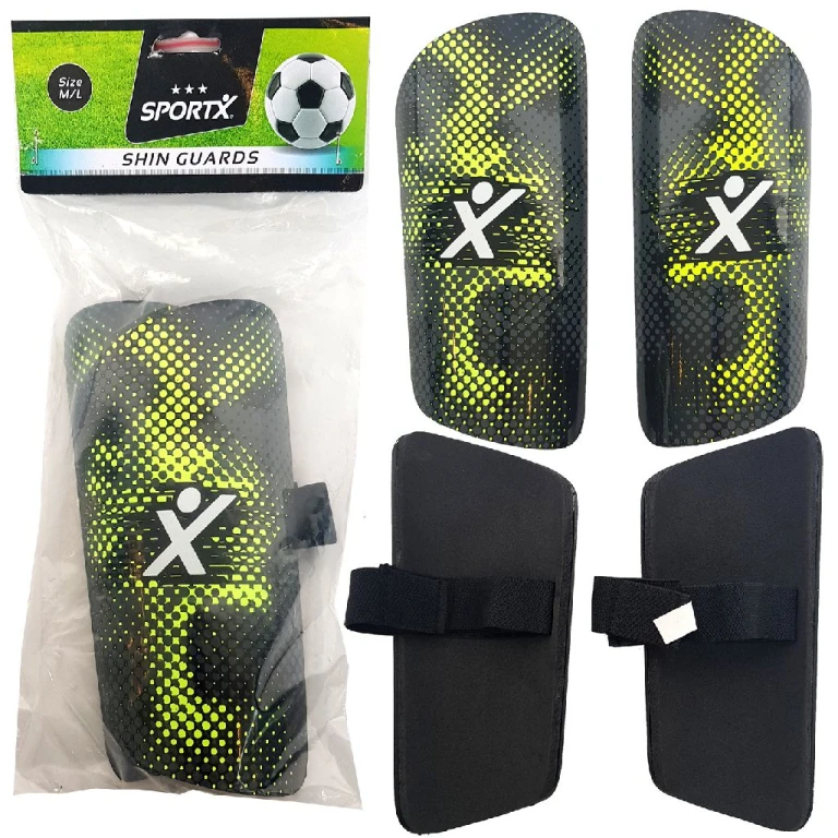 SportX Scheenbeschermers Groen/Zwart - Maat M/L - 1 stuk