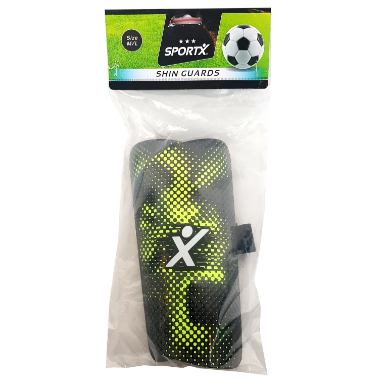 SportX Scheenbeschermers Groen/Zwart - Maat M/L - 1 stuk