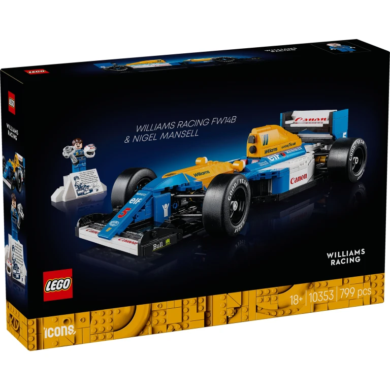 Lego Icons F1 Williams FW14B Nigel Mansell Modelbouwset - 1 stuk