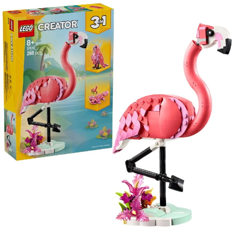 LEGO Creator 3in1 Bouwset Wilde Dieren Roze Flamingo - 1 stuk