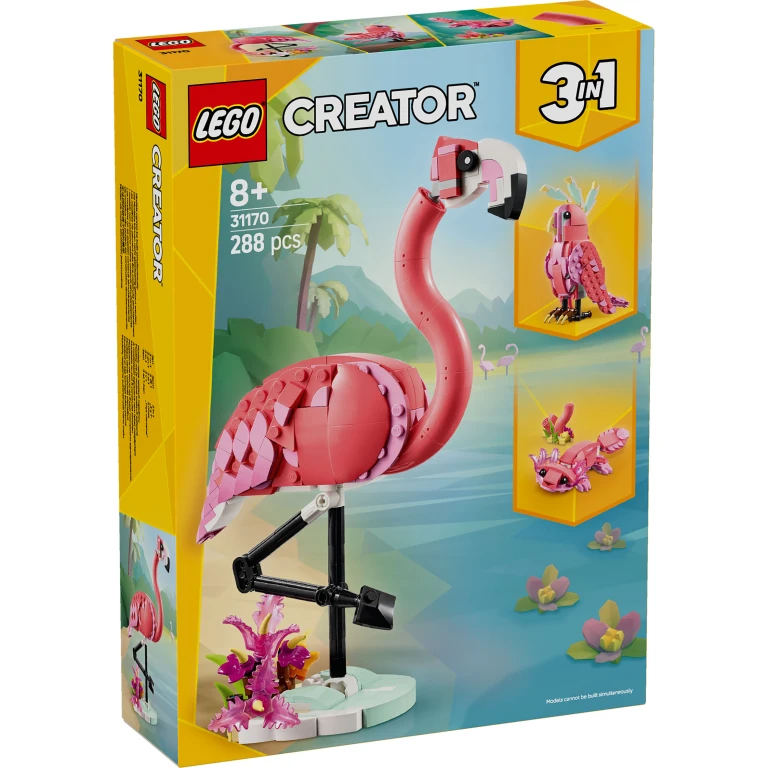 LEGO Creator 3in1 Bouwset Wilde Dieren Roze Flamingo - 1 stuk