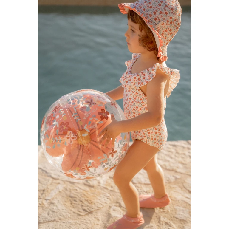 Little Dutch Strandbal Pink Flowers 3D Figuur 35 cm