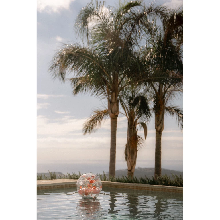 Little Dutch Strandbal Pink Flowers 3D Figuur 35 cm