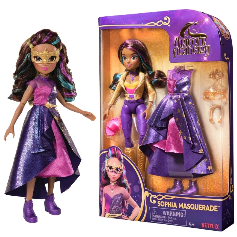 Unicorn Academy Pop Sophia Gemaskerd Bal 24cm - 1 stuk
