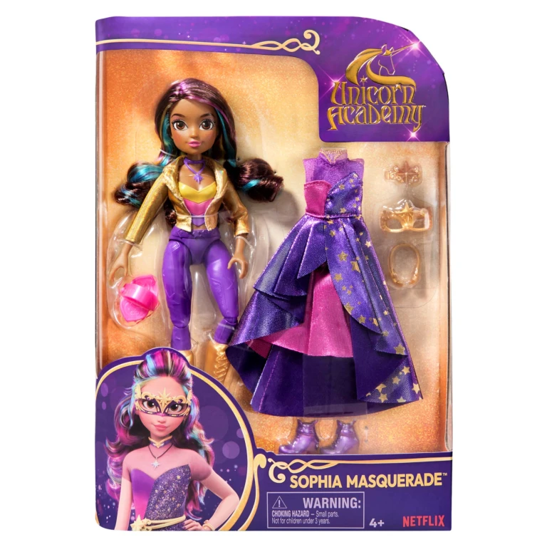 Unicorn Academy Pop Sophia Gemaskerd Bal 24cm - 1 stuk