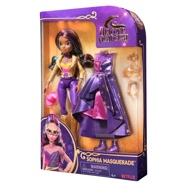 Unicorn Academy Pop Sophia Gemaskerd Bal 24cm - 1 stuk