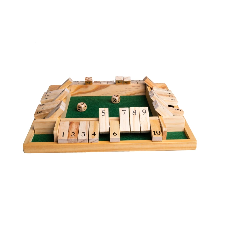 Clown Games Shut the Box houten bordspel - 1 stuk
