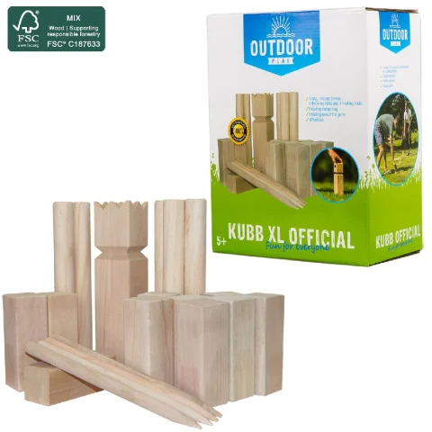 Outdoor Play Kubb Game XL incl Draagtas FSC