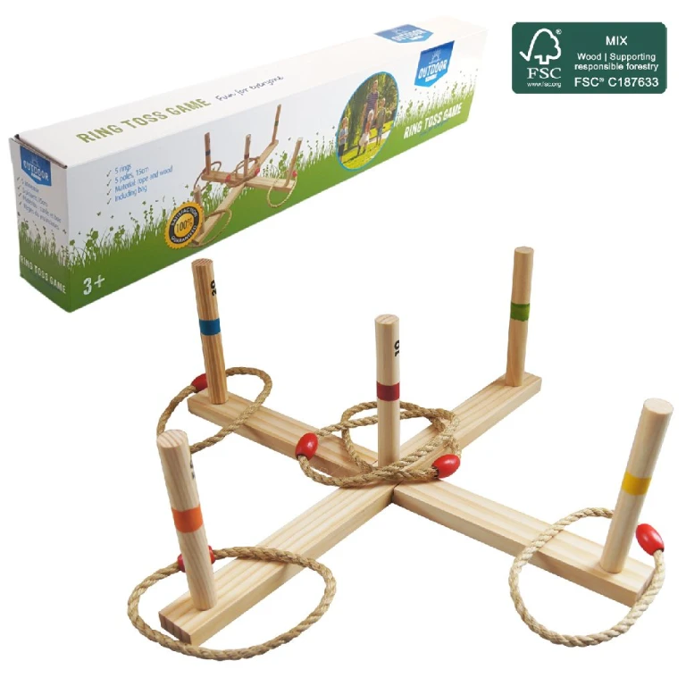 OUTDOOR PLAY Ringwerpspel met Draagtas FSC