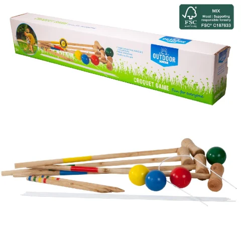 Outdoor Play Croquet incl Draagtas FSC