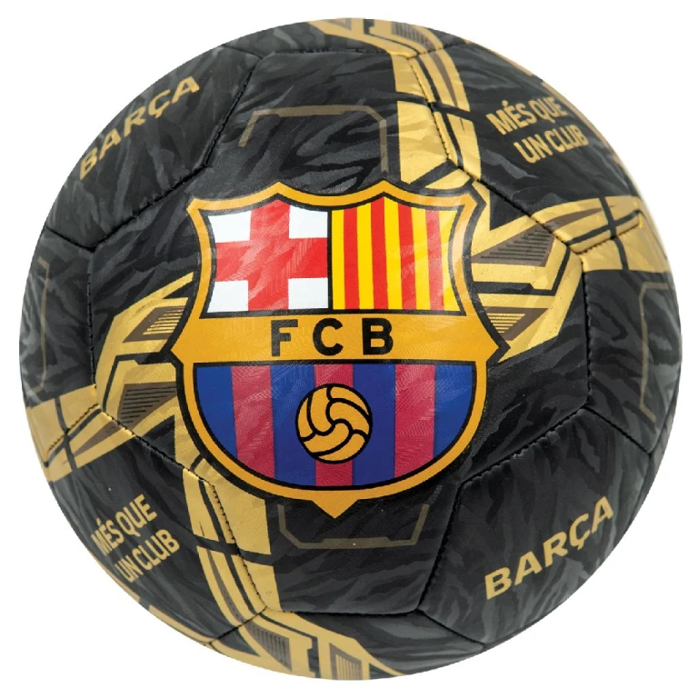 FC Barcelona Voetbal Lightning Zwart/Goud Maat 5 - 1 stuk