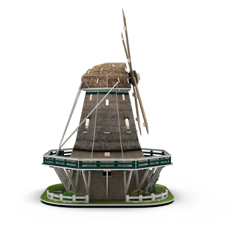 Cubic Fun 3D Puzzel Hollandse Windmolen met LED