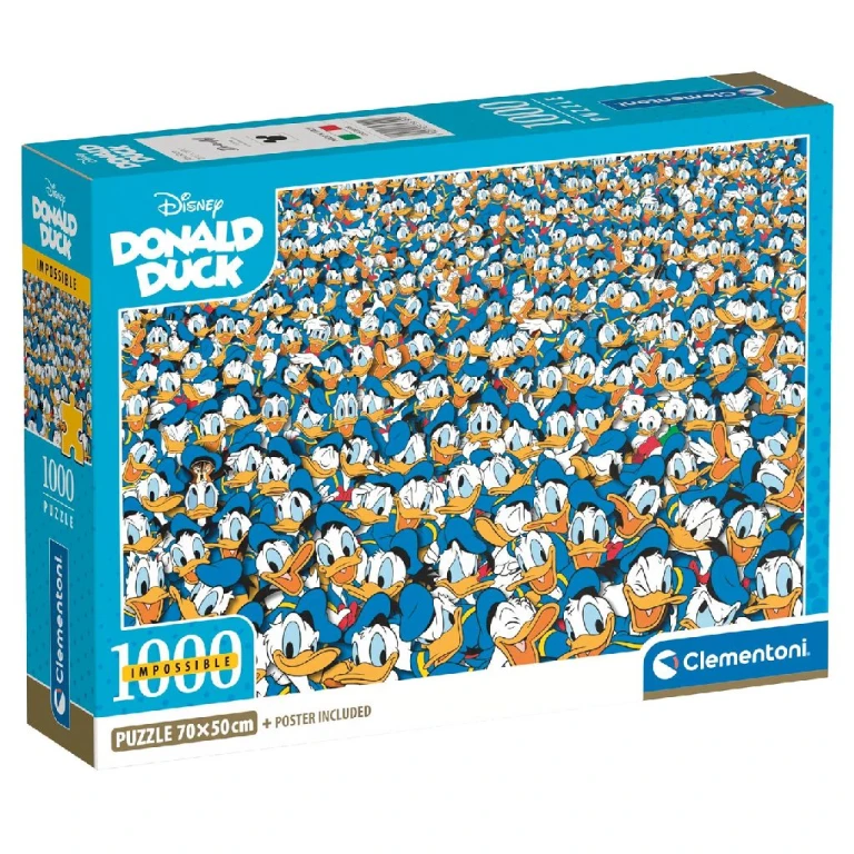 Clementoni Donald Duck Impossible Puzzel - 1000 stukjes - 1 stuk