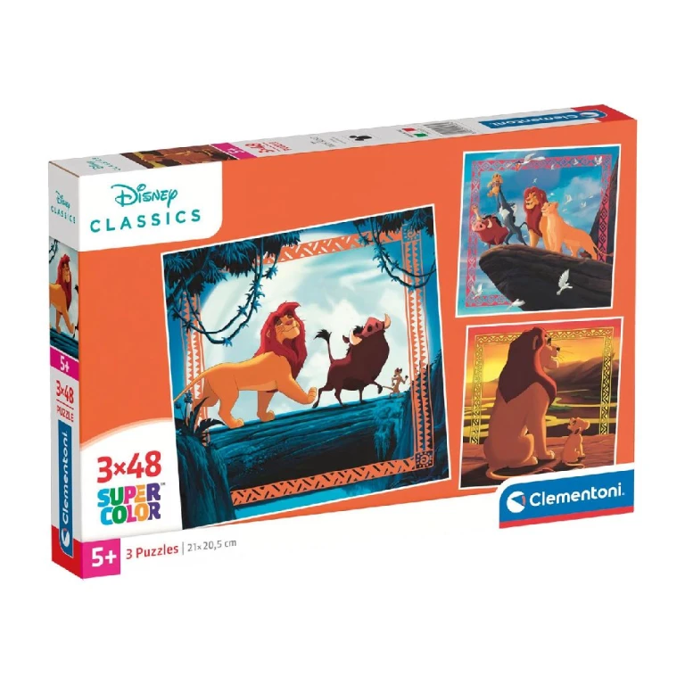 Clementoni The Lion King Puzzelset - 3 stuks van 48 delen