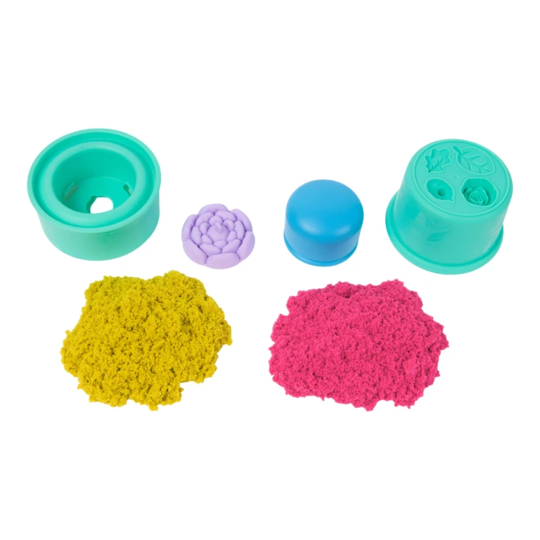 Kinetic Sand Zandset Squish Blossom Neonroze en Geel 227g