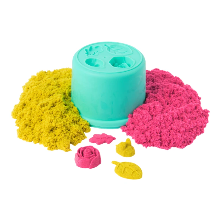 Kinetic Sand Zandset Squish Blossom Neonroze en Geel 227g