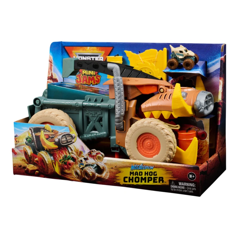 Monster Jam Mini Megalodon Mad Hog Chomper Speelset - 1 stuk